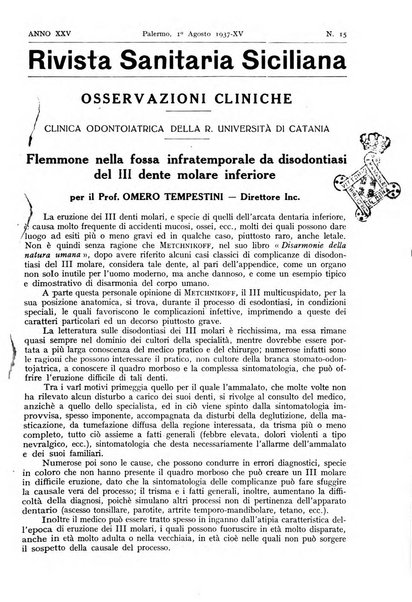 Rivista sanitaria siciliana organo degli Ordini sanitari della Sicilia