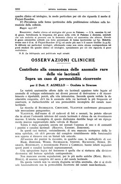 Rivista sanitaria siciliana organo degli Ordini sanitari della Sicilia