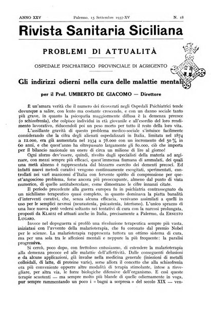 Rivista sanitaria siciliana organo degli Ordini sanitari della Sicilia