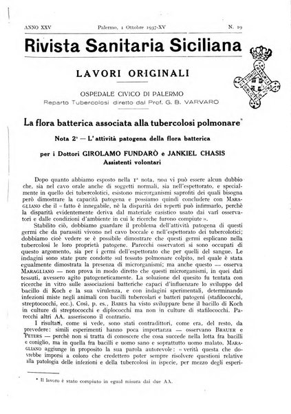 Rivista sanitaria siciliana organo degli Ordini sanitari della Sicilia