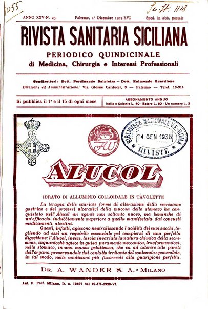 Rivista sanitaria siciliana organo degli Ordini sanitari della Sicilia