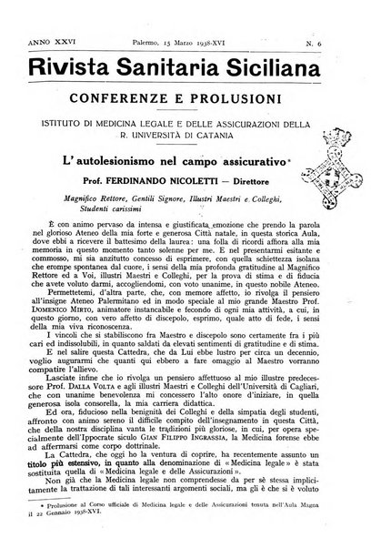 Rivista sanitaria siciliana organo degli Ordini sanitari della Sicilia