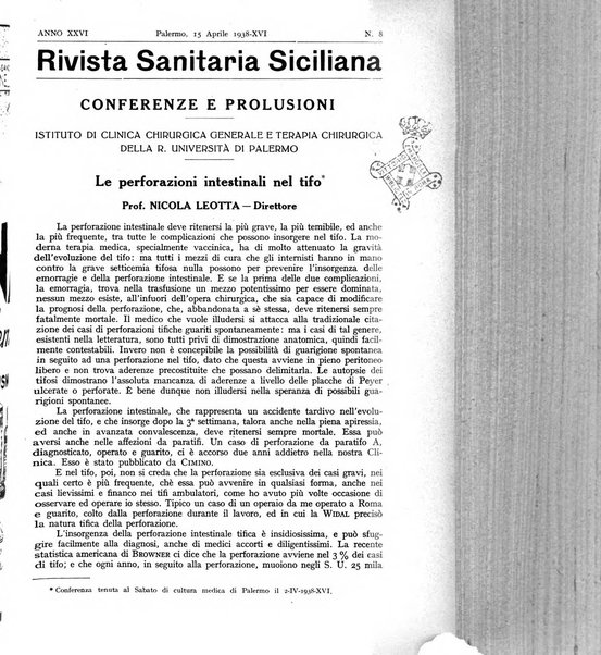 Rivista sanitaria siciliana organo degli Ordini sanitari della Sicilia