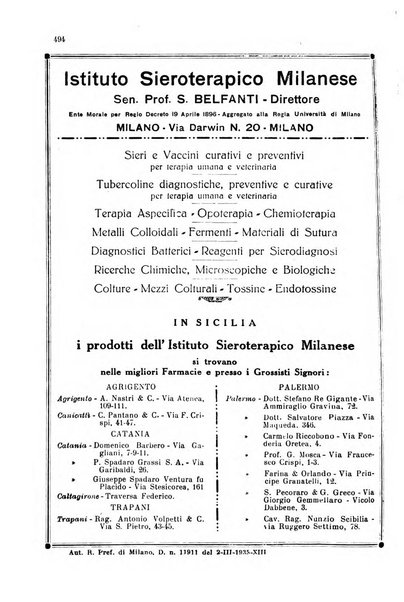 Rivista sanitaria siciliana organo degli Ordini sanitari della Sicilia