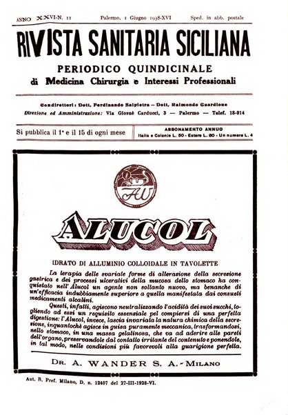 Rivista sanitaria siciliana organo degli Ordini sanitari della Sicilia