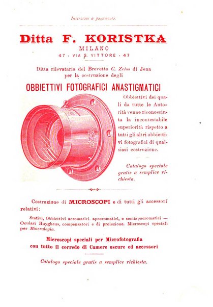 Rivista scientifico artistica di fotografia bollettino del Circolo fotografico lombardo