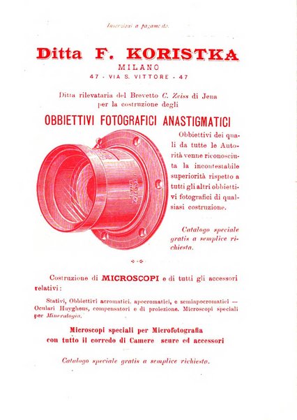 Rivista scientifico artistica di fotografia bollettino del Circolo fotografico lombardo