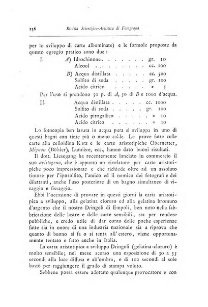 Rivista scientifico artistica di fotografia bollettino del Circolo fotografico lombardo