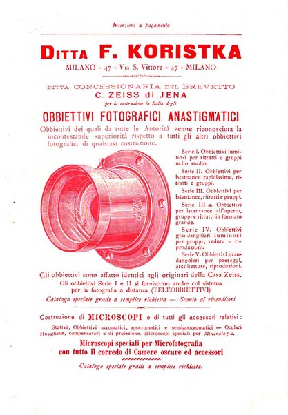 Rivista scientifico artistica di fotografia bollettino del Circolo fotografico lombardo