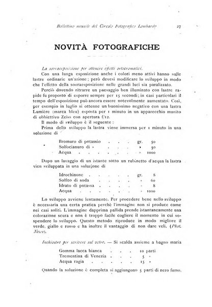 Rivista scientifico artistica di fotografia bollettino del Circolo fotografico lombardo