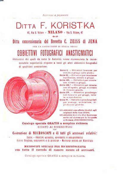 Rivista scientifico artistica di fotografia bollettino del Circolo fotografico lombardo