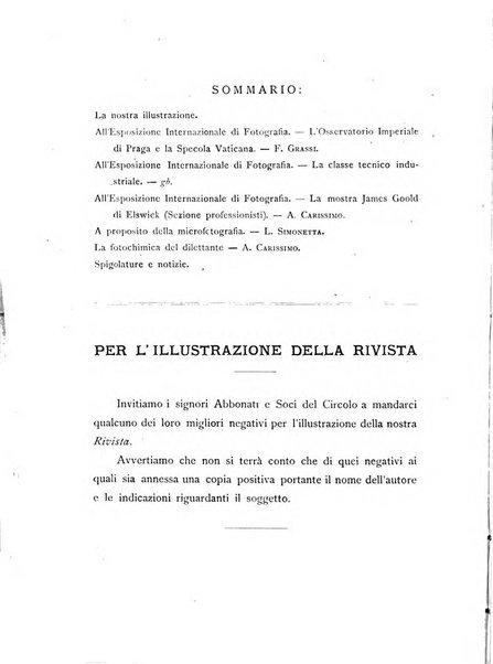 Rivista scientifico artistica di fotografia bollettino del Circolo fotografico lombardo