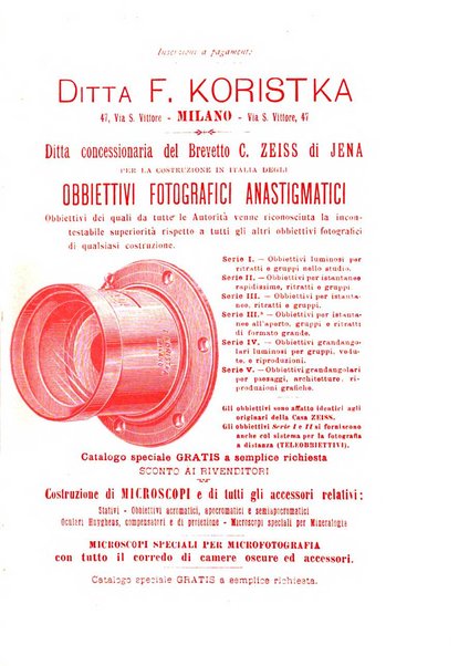 Rivista scientifico artistica di fotografia bollettino del Circolo fotografico lombardo