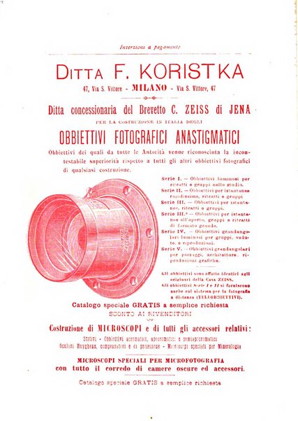 Rivista scientifico artistica di fotografia bollettino del Circolo fotografico lombardo