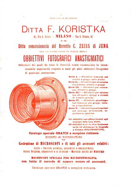 Rivista scientifico artistica di fotografia bollettino del Circolo fotografico lombardo