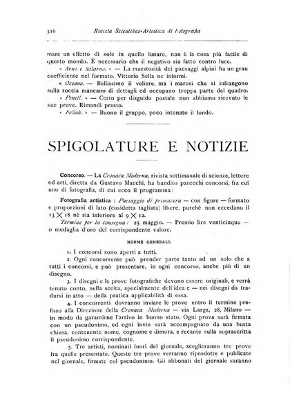 Rivista scientifico artistica di fotografia bollettino del Circolo fotografico lombardo