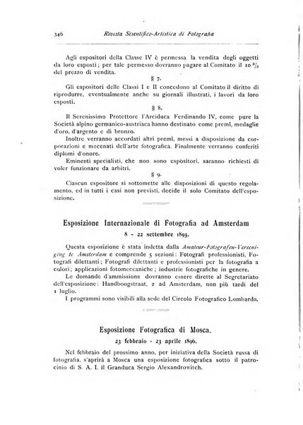 Rivista scientifico artistica di fotografia bollettino del Circolo fotografico lombardo