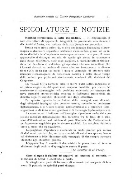 Rivista scientifico artistica di fotografia bollettino del Circolo fotografico lombardo