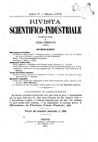 Rivista scientifico-industriale delle principali scoperte ed invenzioni fatte nelle scienze e nelle industrie