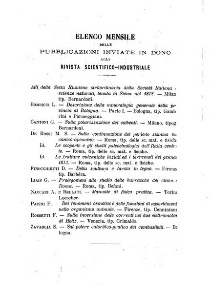 Rivista scientifico-industriale delle principali scoperte ed invenzioni fatte nelle scienze e nelle industrie