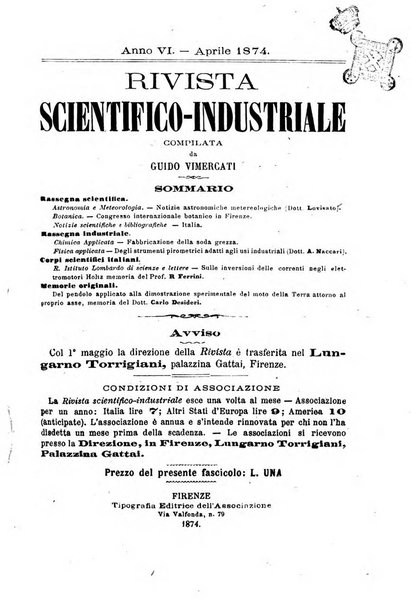 Rivista scientifico-industriale delle principali scoperte ed invenzioni fatte nelle scienze e nelle industrie