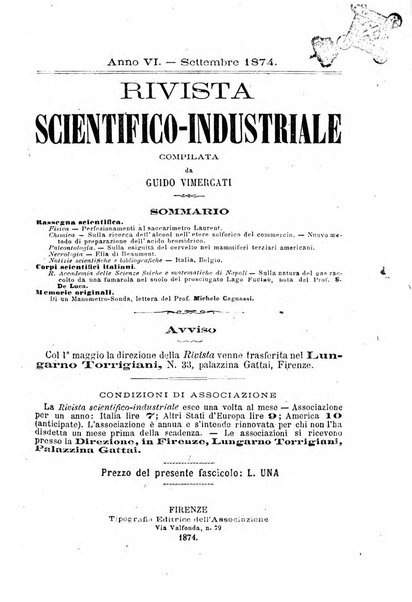 Rivista scientifico-industriale delle principali scoperte ed invenzioni fatte nelle scienze e nelle industrie