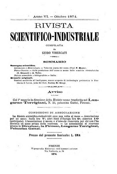 Rivista scientifico-industriale delle principali scoperte ed invenzioni fatte nelle scienze e nelle industrie