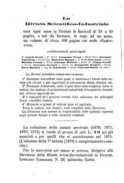 Rivista scientifico-industriale delle principali scoperte ed invenzioni fatte nelle scienze e nelle industrie