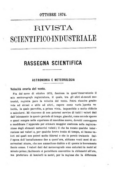 Rivista scientifico-industriale delle principali scoperte ed invenzioni fatte nelle scienze e nelle industrie