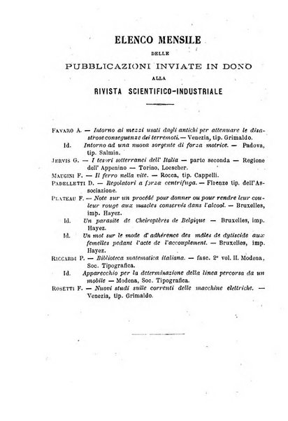 Rivista scientifico-industriale delle principali scoperte ed invenzioni fatte nelle scienze e nelle industrie