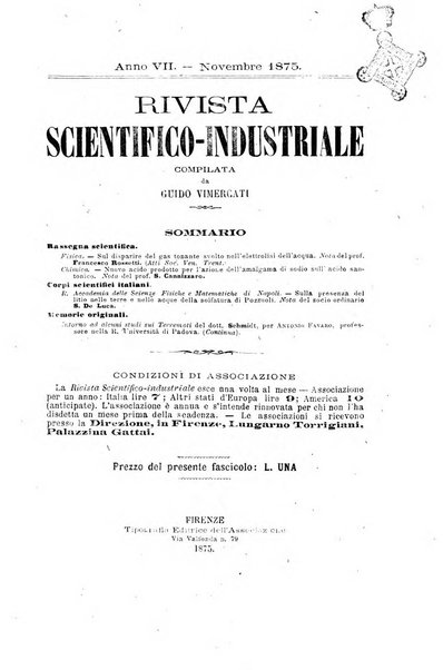 Rivista scientifico-industriale delle principali scoperte ed invenzioni fatte nelle scienze e nelle industrie