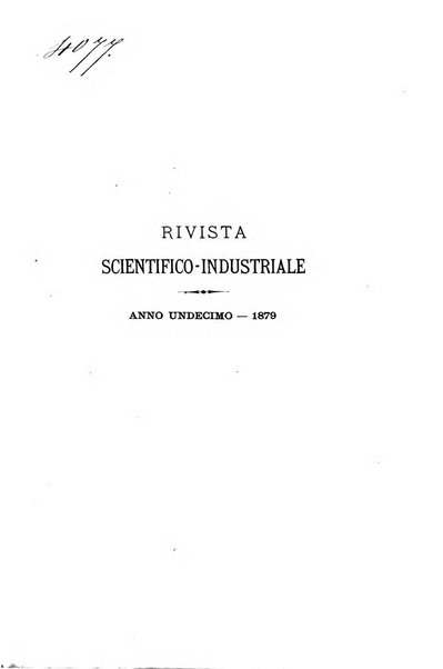 Rivista scientifico-industriale delle principali scoperte ed invenzioni fatte nelle scienze e nelle industrie