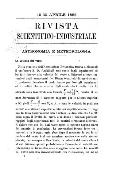 Rivista scientifico-industriale delle principali scoperte ed invenzioni fatte nelle scienze e nelle industrie