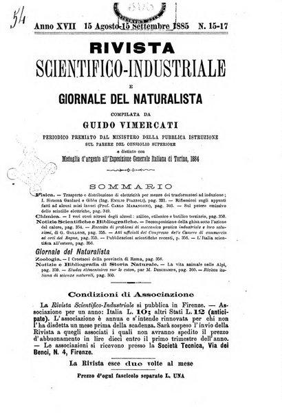 Rivista scientifico-industriale delle principali scoperte ed invenzioni fatte nelle scienze e nelle industrie