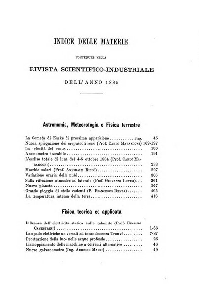 Rivista scientifico-industriale delle principali scoperte ed invenzioni fatte nelle scienze e nelle industrie