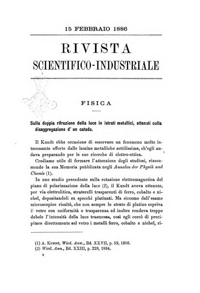 Rivista scientifico-industriale delle principali scoperte ed invenzioni fatte nelle scienze e nelle industrie