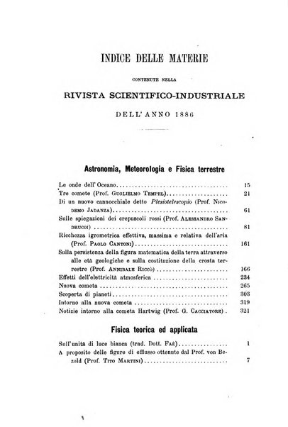 Rivista scientifico-industriale delle principali scoperte ed invenzioni fatte nelle scienze e nelle industrie