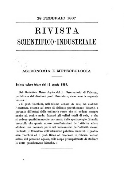 Rivista scientifico-industriale delle principali scoperte ed invenzioni fatte nelle scienze e nelle industrie