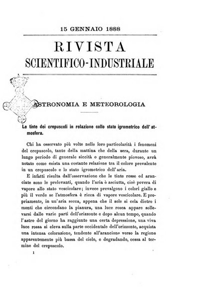 Rivista scientifico-industriale delle principali scoperte ed invenzioni fatte nelle scienze e nelle industrie