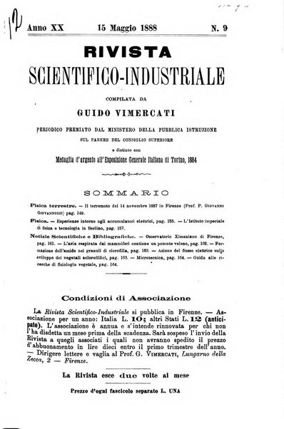 Rivista scientifico-industriale delle principali scoperte ed invenzioni fatte nelle scienze e nelle industrie