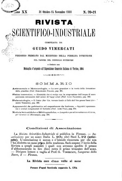 Rivista scientifico-industriale delle principali scoperte ed invenzioni fatte nelle scienze e nelle industrie