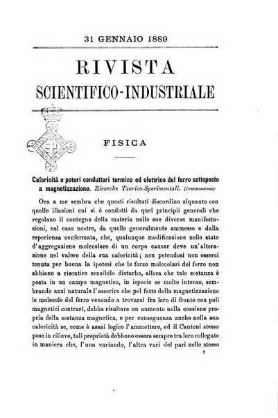 Rivista scientifico-industriale delle principali scoperte ed invenzioni fatte nelle scienze e nelle industrie