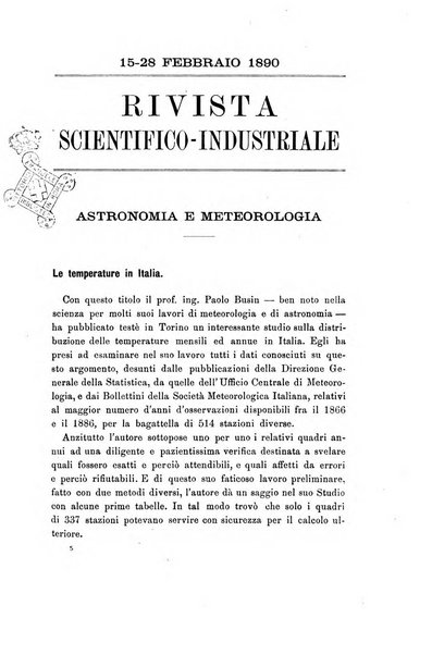 Rivista scientifico-industriale delle principali scoperte ed invenzioni fatte nelle scienze e nelle industrie