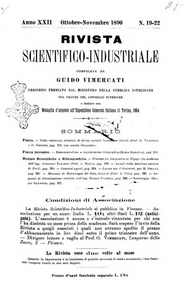 Rivista scientifico-industriale delle principali scoperte ed invenzioni fatte nelle scienze e nelle industrie