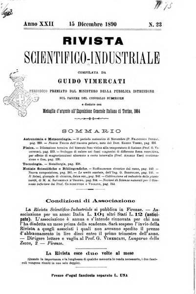 Rivista scientifico-industriale delle principali scoperte ed invenzioni fatte nelle scienze e nelle industrie