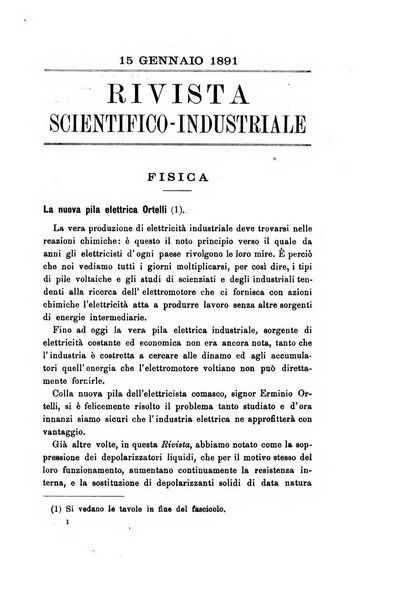 Rivista scientifico-industriale delle principali scoperte ed invenzioni fatte nelle scienze e nelle industrie