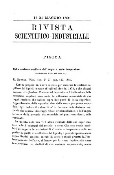 Rivista scientifico-industriale delle principali scoperte ed invenzioni fatte nelle scienze e nelle industrie