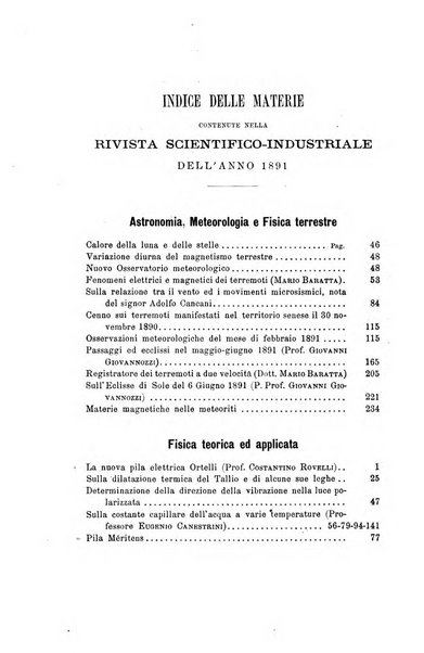 Rivista scientifico-industriale delle principali scoperte ed invenzioni fatte nelle scienze e nelle industrie