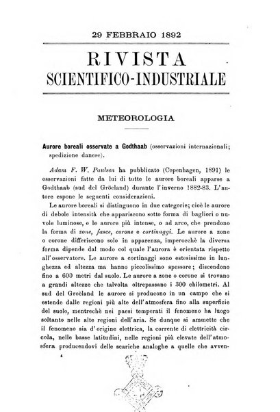 Rivista scientifico-industriale delle principali scoperte ed invenzioni fatte nelle scienze e nelle industrie