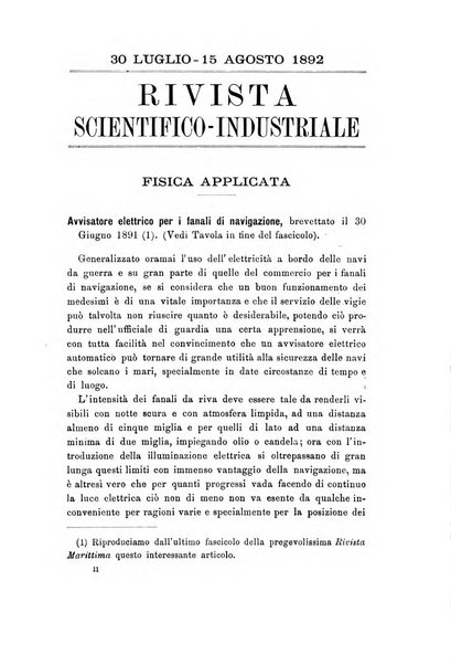 Rivista scientifico-industriale delle principali scoperte ed invenzioni fatte nelle scienze e nelle industrie